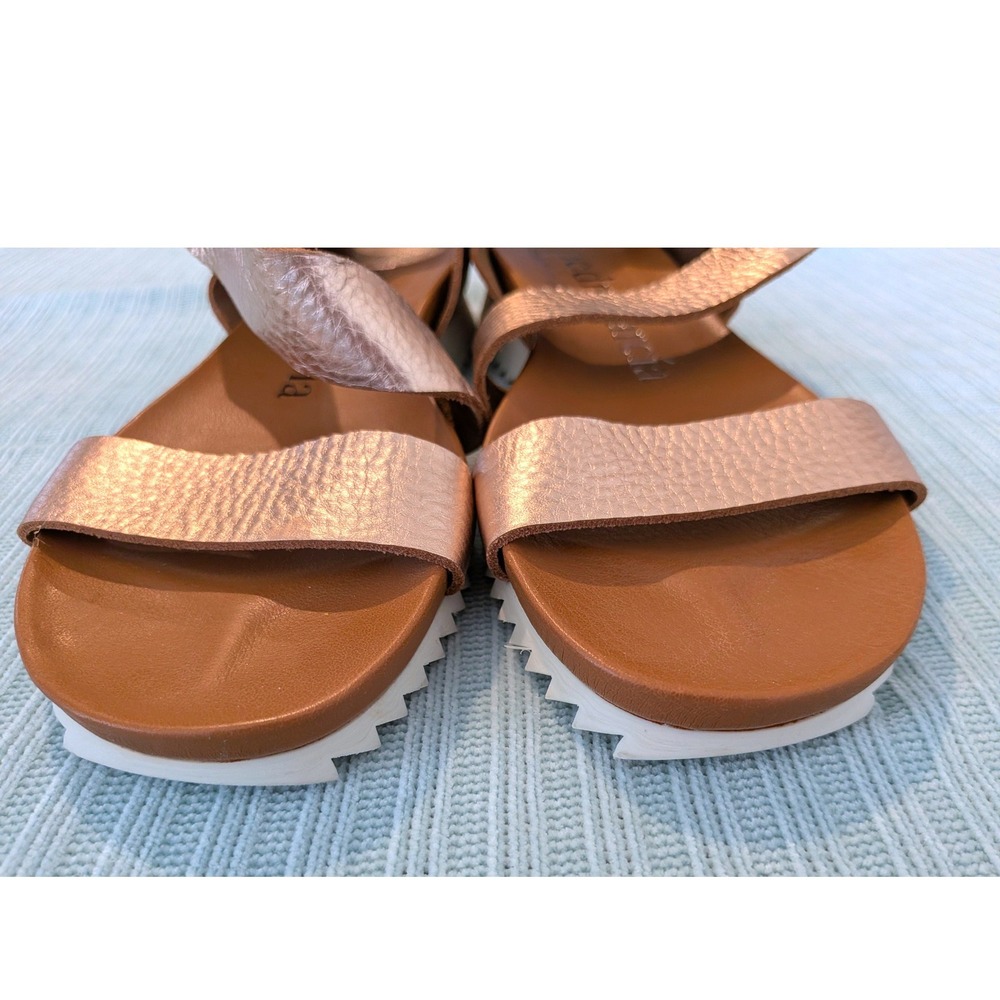 Pedro Garcia Jedda Metallic Leather Platform Sandals Spain 41 - Picture 5 of 10